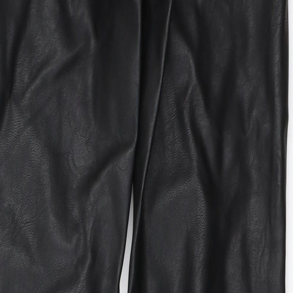Womens UK Size 34 H&M Regular Fit Capri Black Trousers
