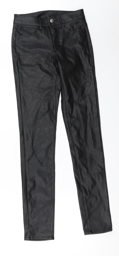 Womens UK Size 32 H&M Regular Fit Capri Black Trousers