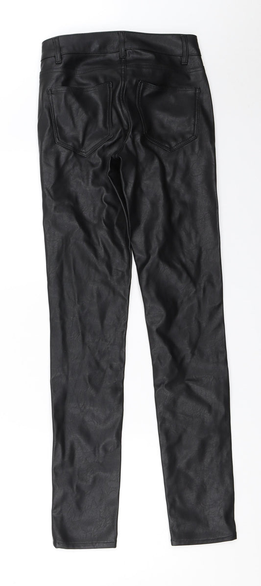 Womens UK Size 32 H&M Regular Fit Capri Black Trousers