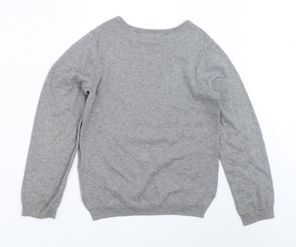 H&M Girls Grey   Pullover Jumper Size 6-7 Years