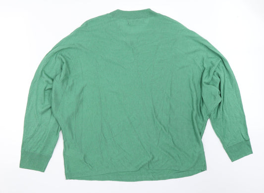 Womens UK Size L Marks and Spencer Green Pullover Jumper