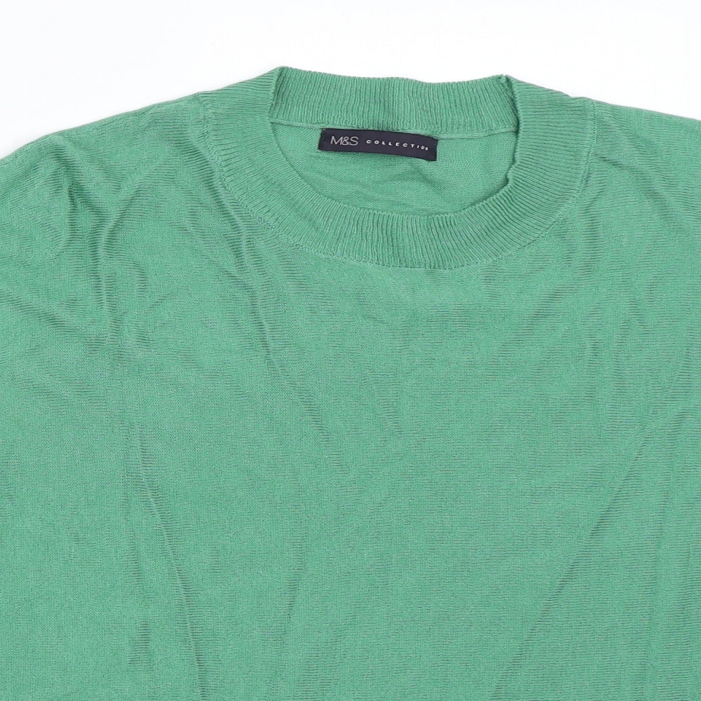 Womens UK Size L Marks and Spencer Green Pullover Jumper