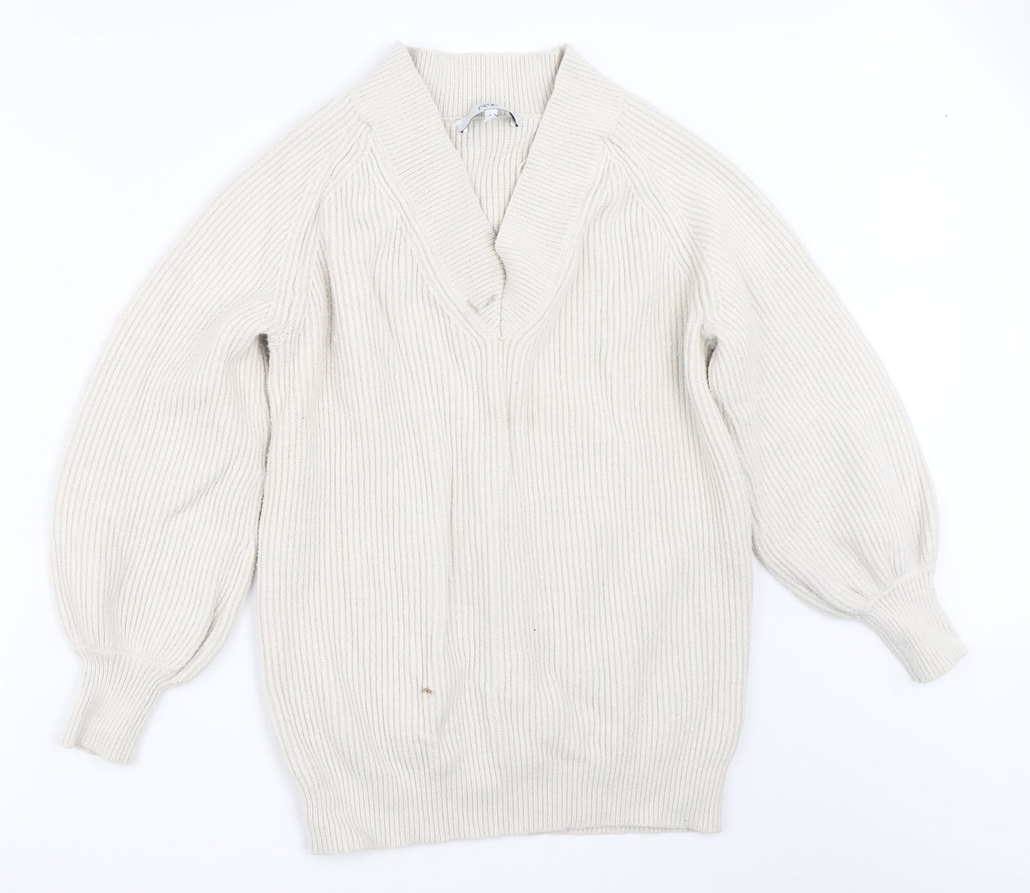 Womens UK Size M NEXT Beige Pullover Jumper