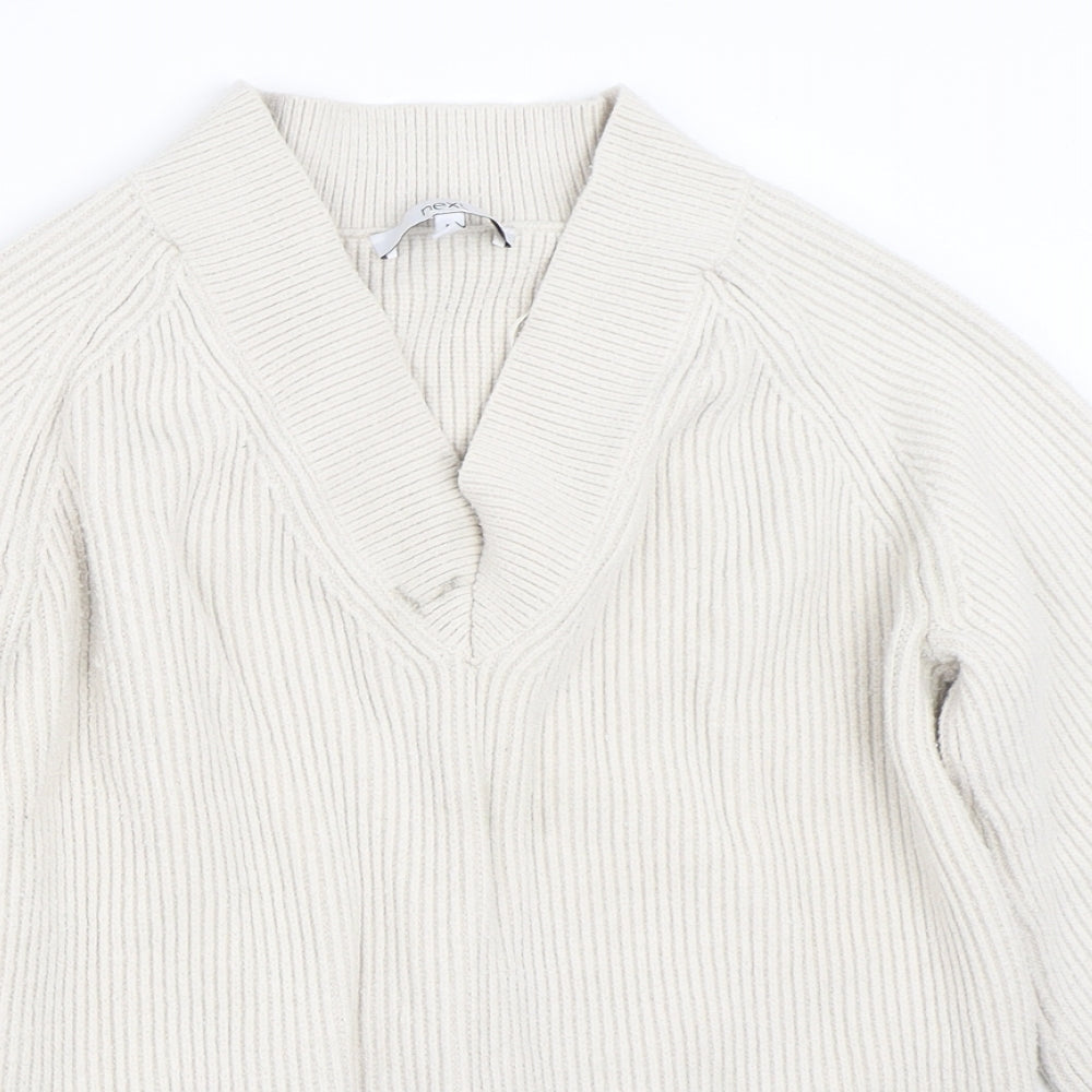 Womens UK Size M NEXT Beige Pullover Jumper