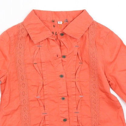 Captn Tortue Girls Pink   Basic Button-Up Size 6 Years