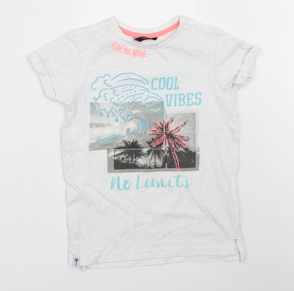 George Boys White   Basic T-Shirt Size 7-8 Years