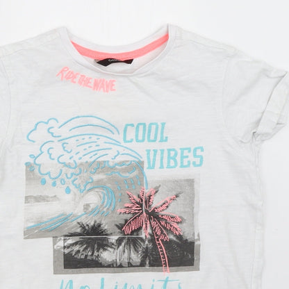 George Boys White   Basic T-Shirt Size 7-8 Years