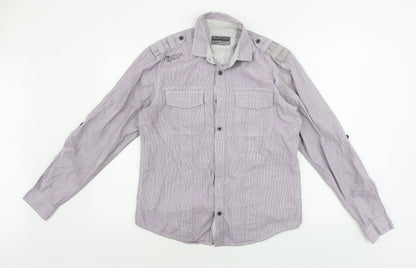 Mens UK Size S Burton Purple  Button-Up Long Sleeve Casual Shirt