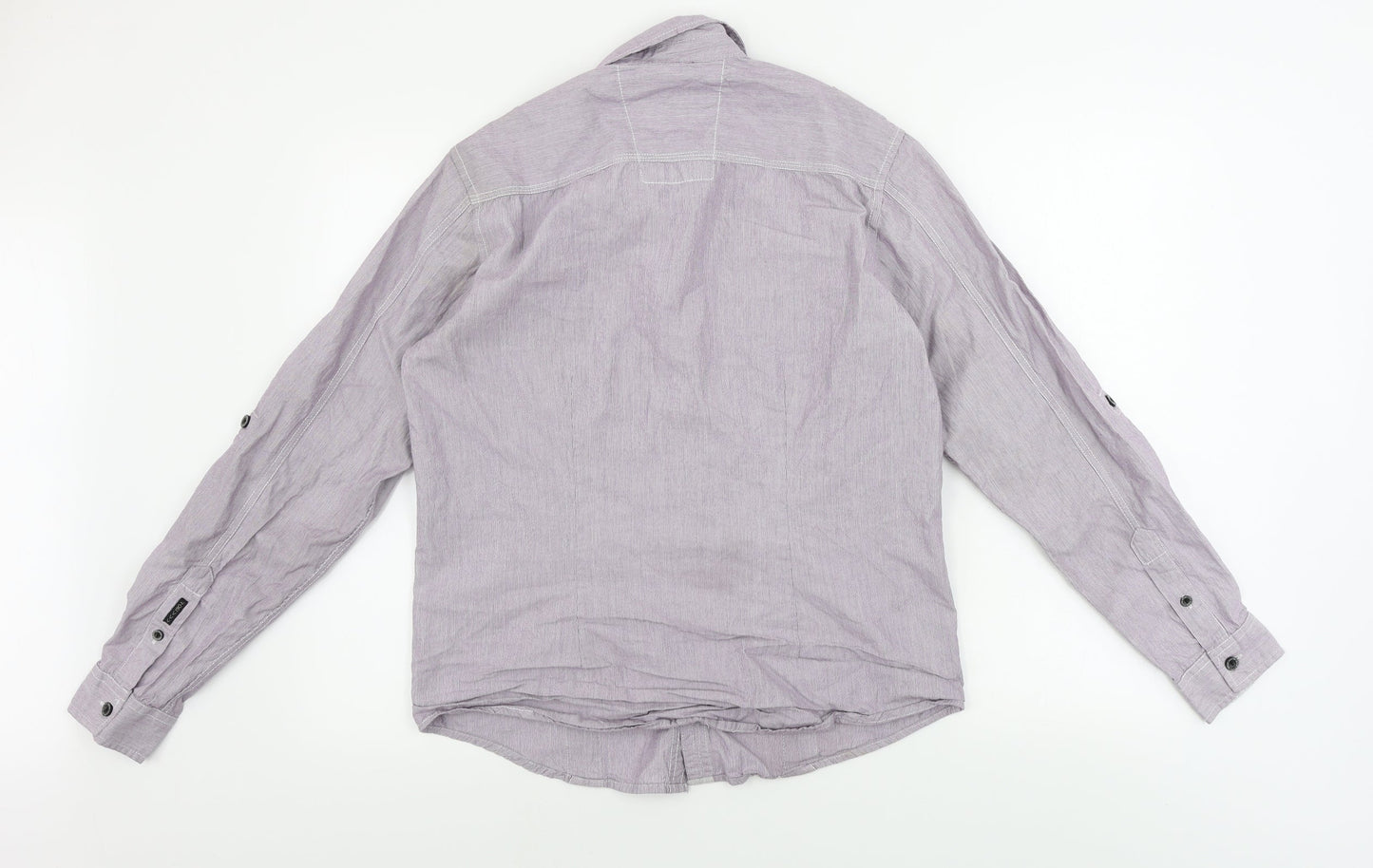 Mens UK Size S Burton Purple  Button-Up Long Sleeve Casual Shirt