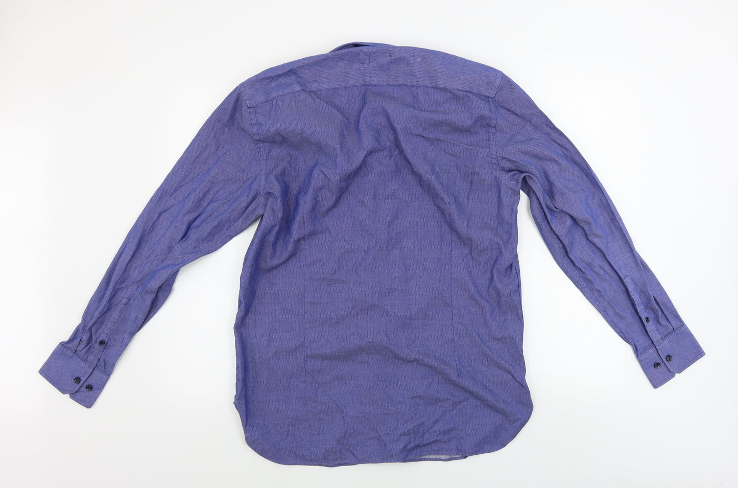 Mens UK Collar Size 16.5 Hammond & CO Smart Blue  Dress Shirt