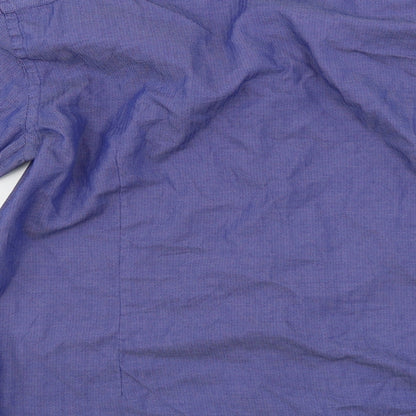 Mens UK Collar Size 16.5 Hammond & CO Smart Blue  Dress Shirt