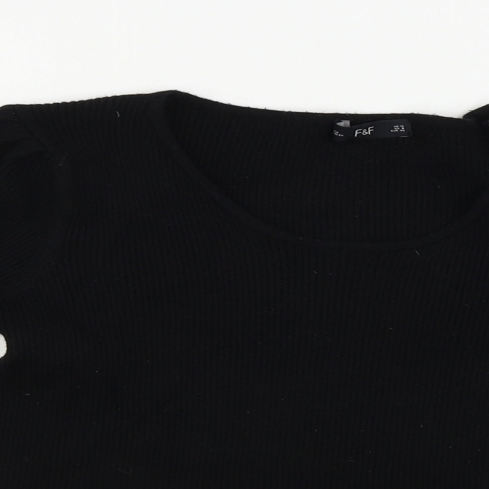 F&F  Womens Black   Pullover Jumper Size 12