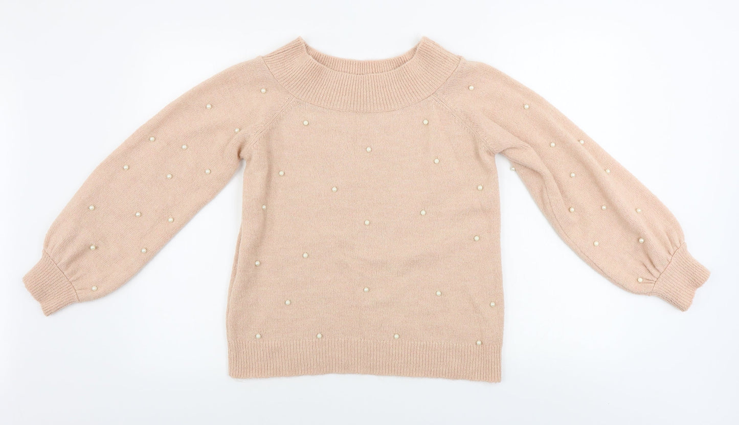 Womens UK Size 8 NEXT Pink Pullover Jumper