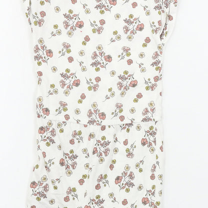 Primark  Girls White Floral  Jumpsuit One-Piece Size 2-3 Years