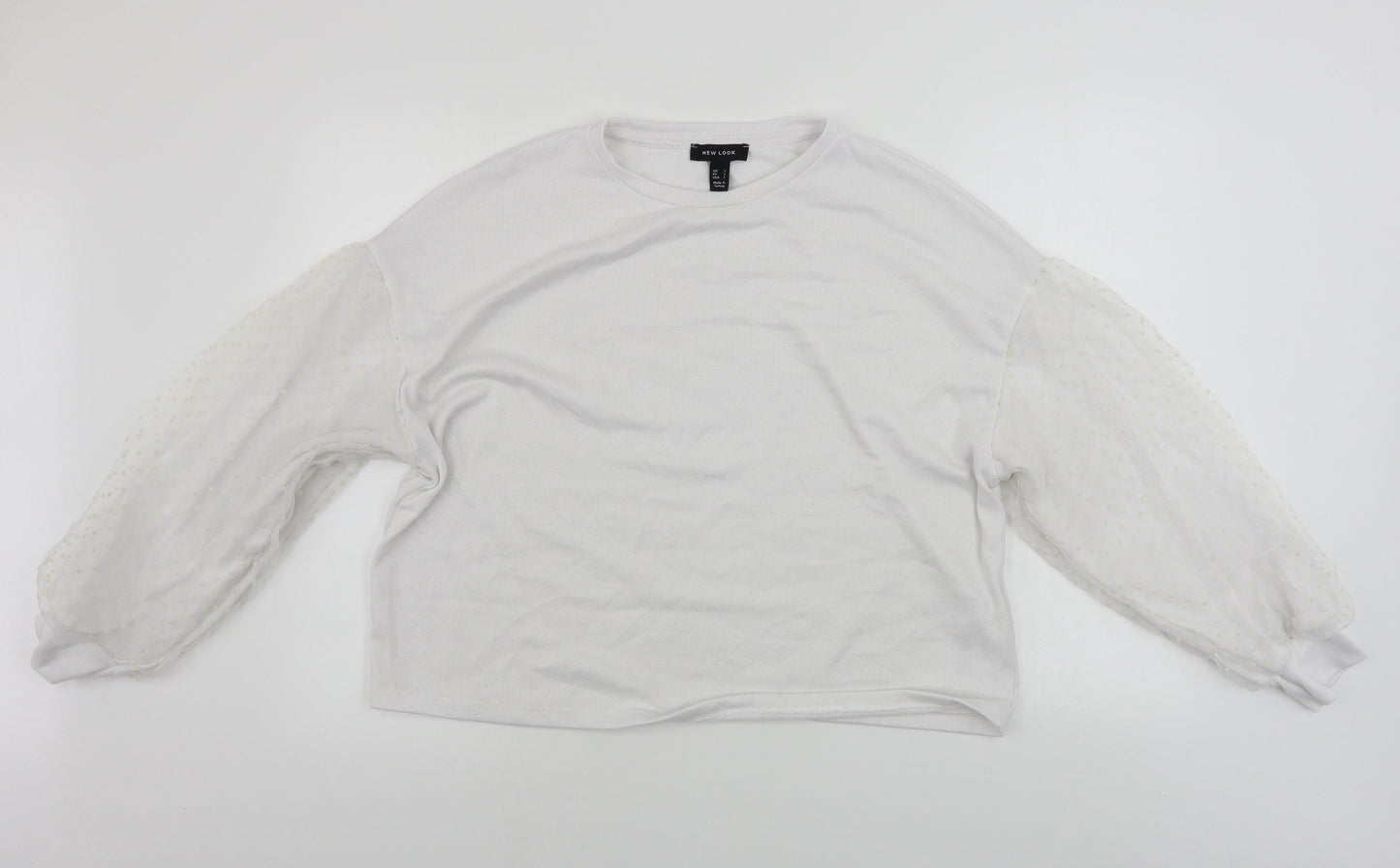 Womens UK Size L New Look White Pullover Jumper