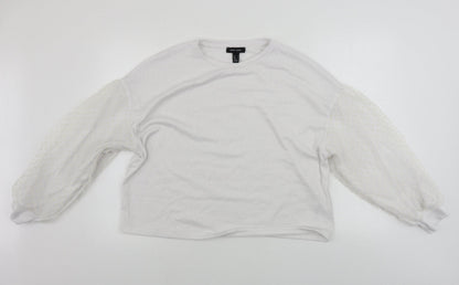 Womens UK Size L New Look White Pullover Jumper