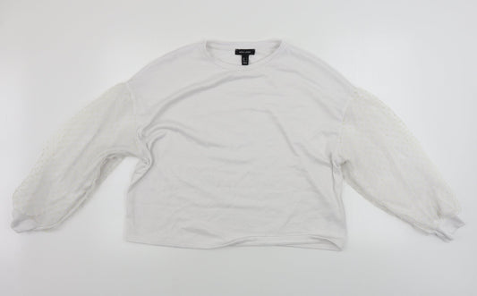 Womens UK Size L New Look White Pullover Jumper
