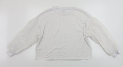 Womens UK Size L New Look White Pullover Jumper