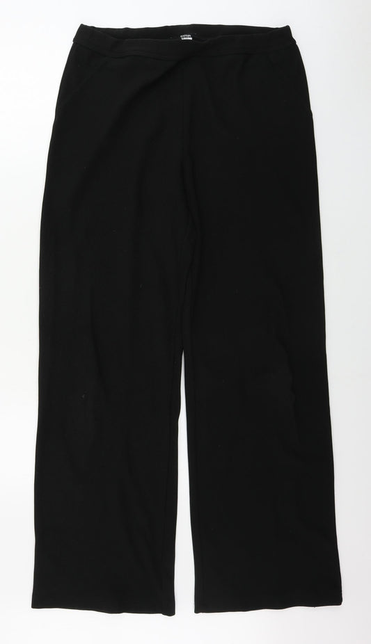 St michael        Womens Black Paisley  Trousers  Size 14 L30 in