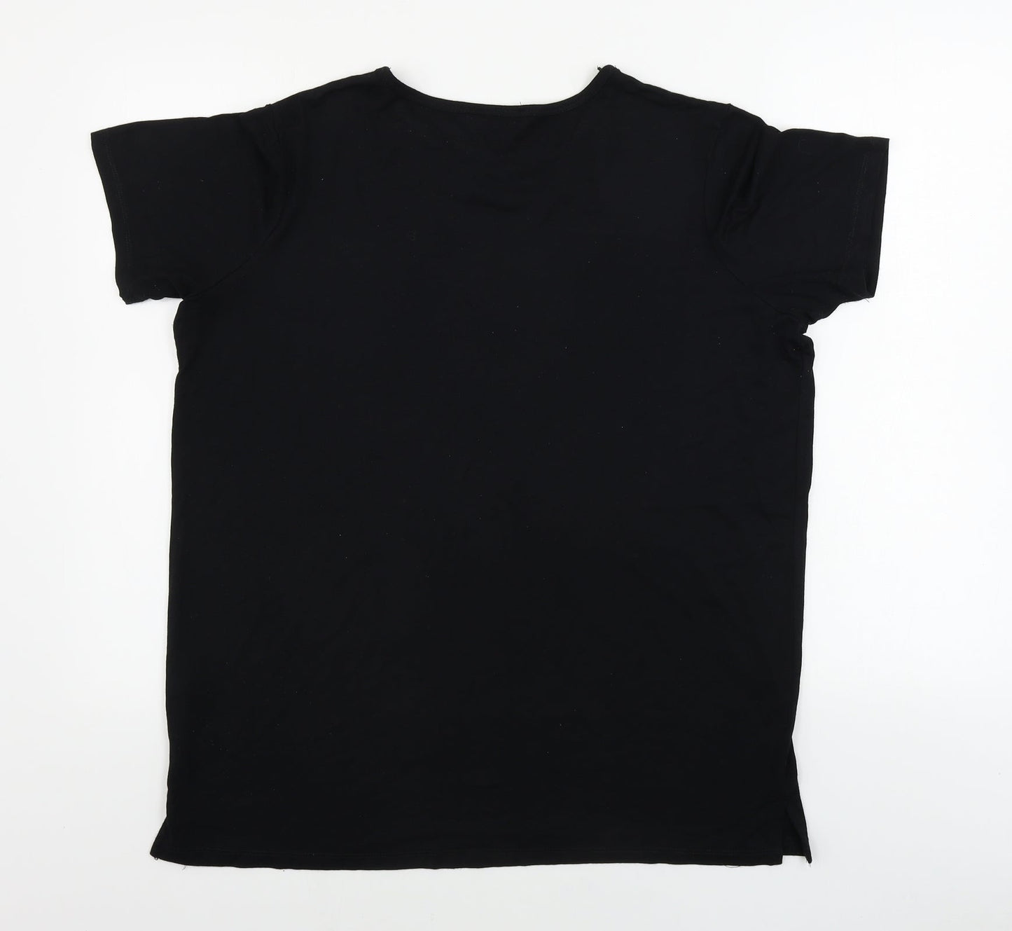 Womens UK Size 14 Select Black Basic T-Shirt