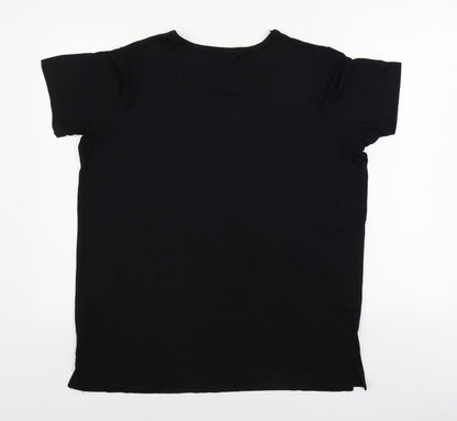 Womens UK Size 14 Select Black Basic T-Shirt