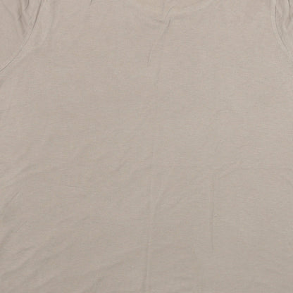 Womens UK Size L Select Brown Basic T-Shirt