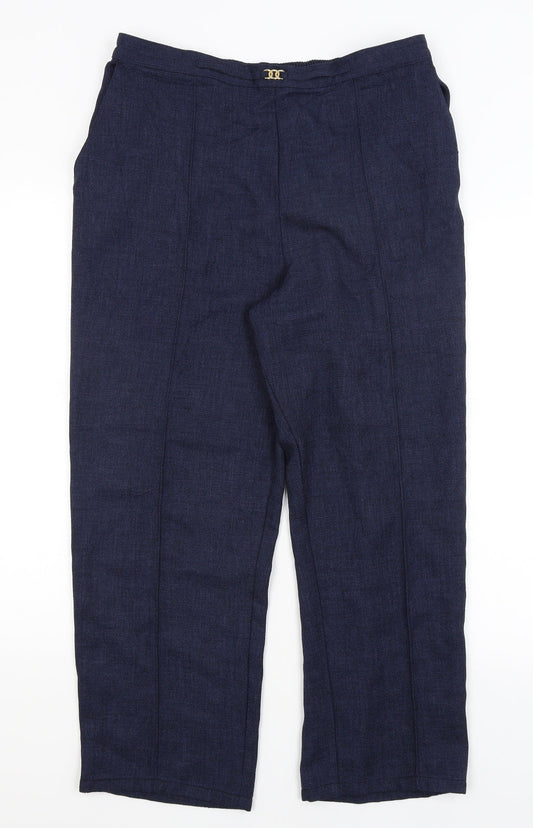 Womens UK Size 18 M&S Regular Fit  Blue Trousers