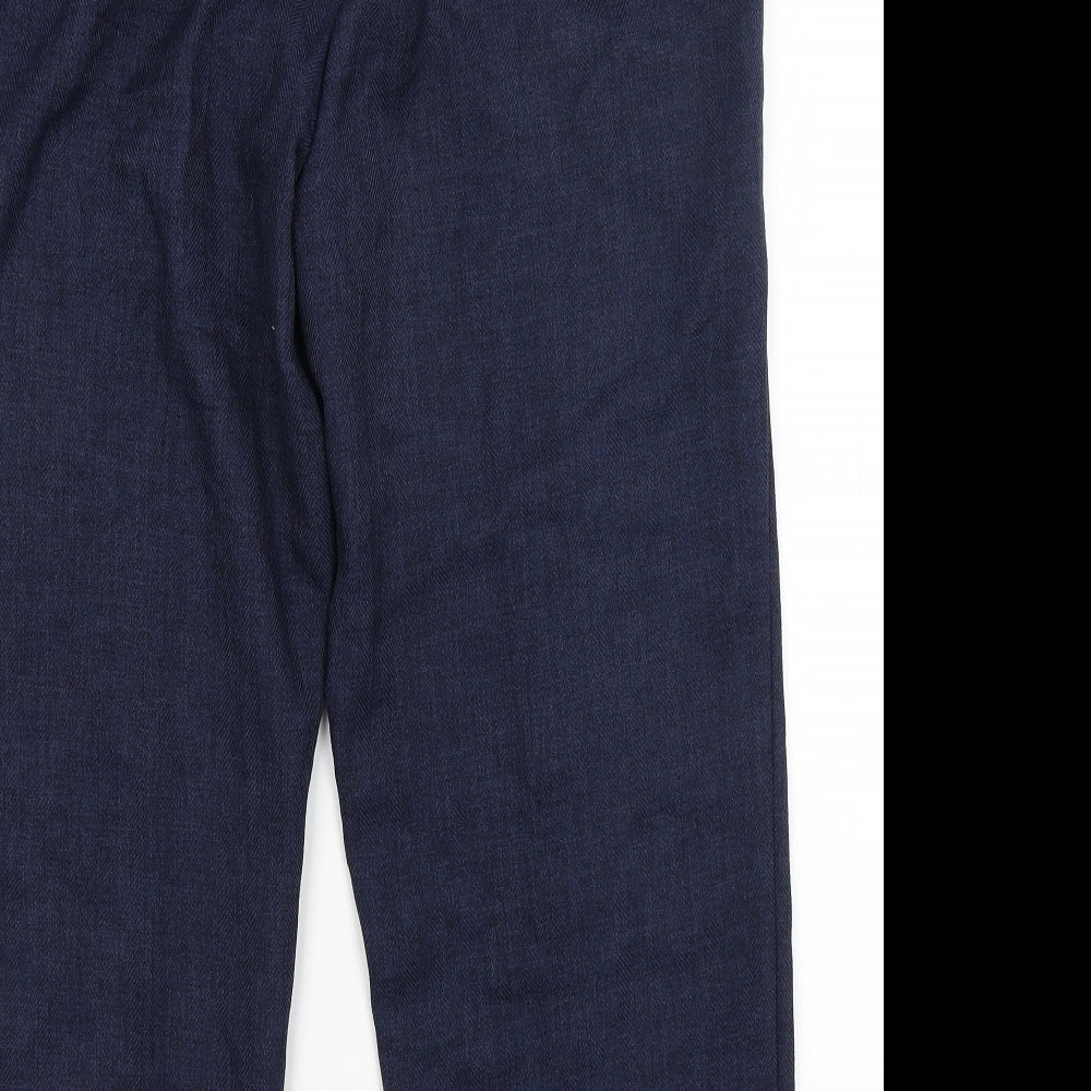Womens UK Size 18 M&S Regular Fit  Blue Trousers