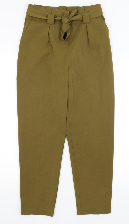 Topshpo Womens Green   Trousers  Size 6 L25 in