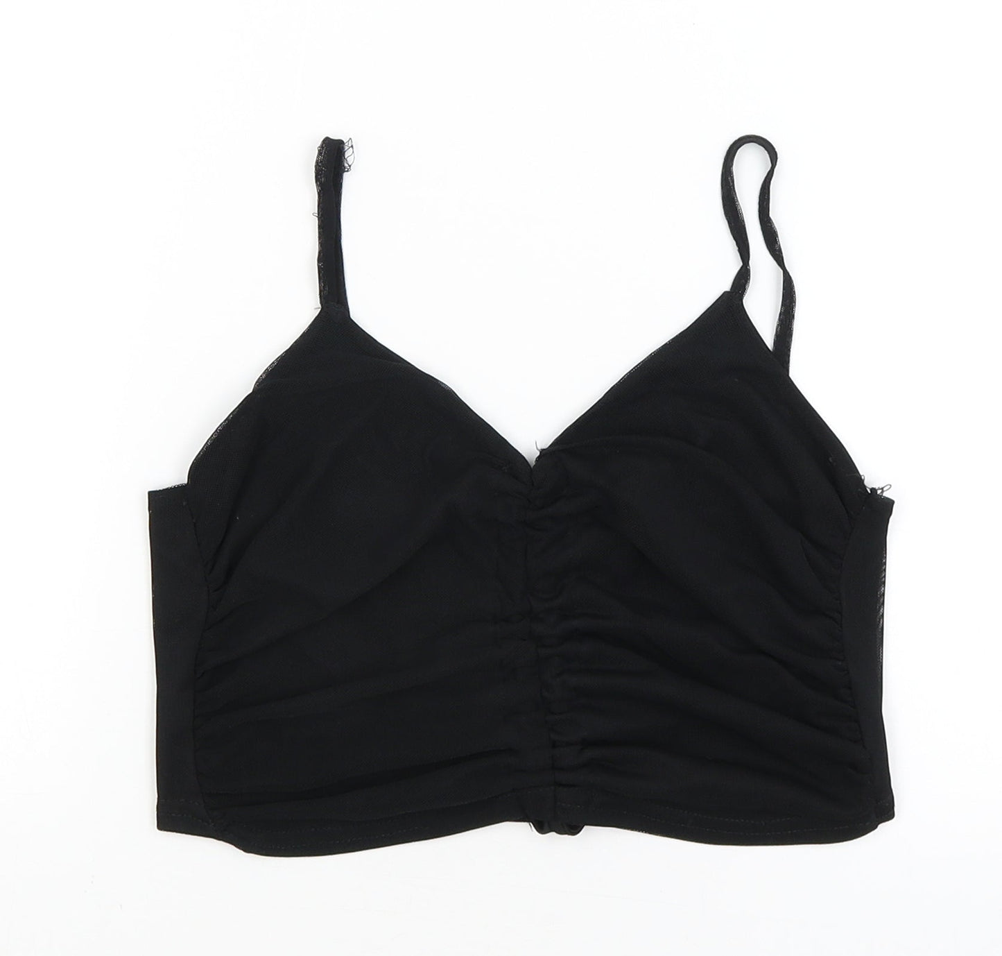 Womens UK Size 8 Nasty Gal Black Cropped Tank