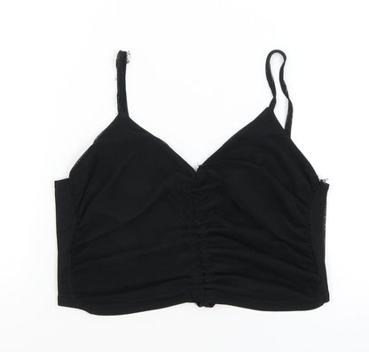 Womens UK Size 8 Nasty Gal Black Cropped Tank