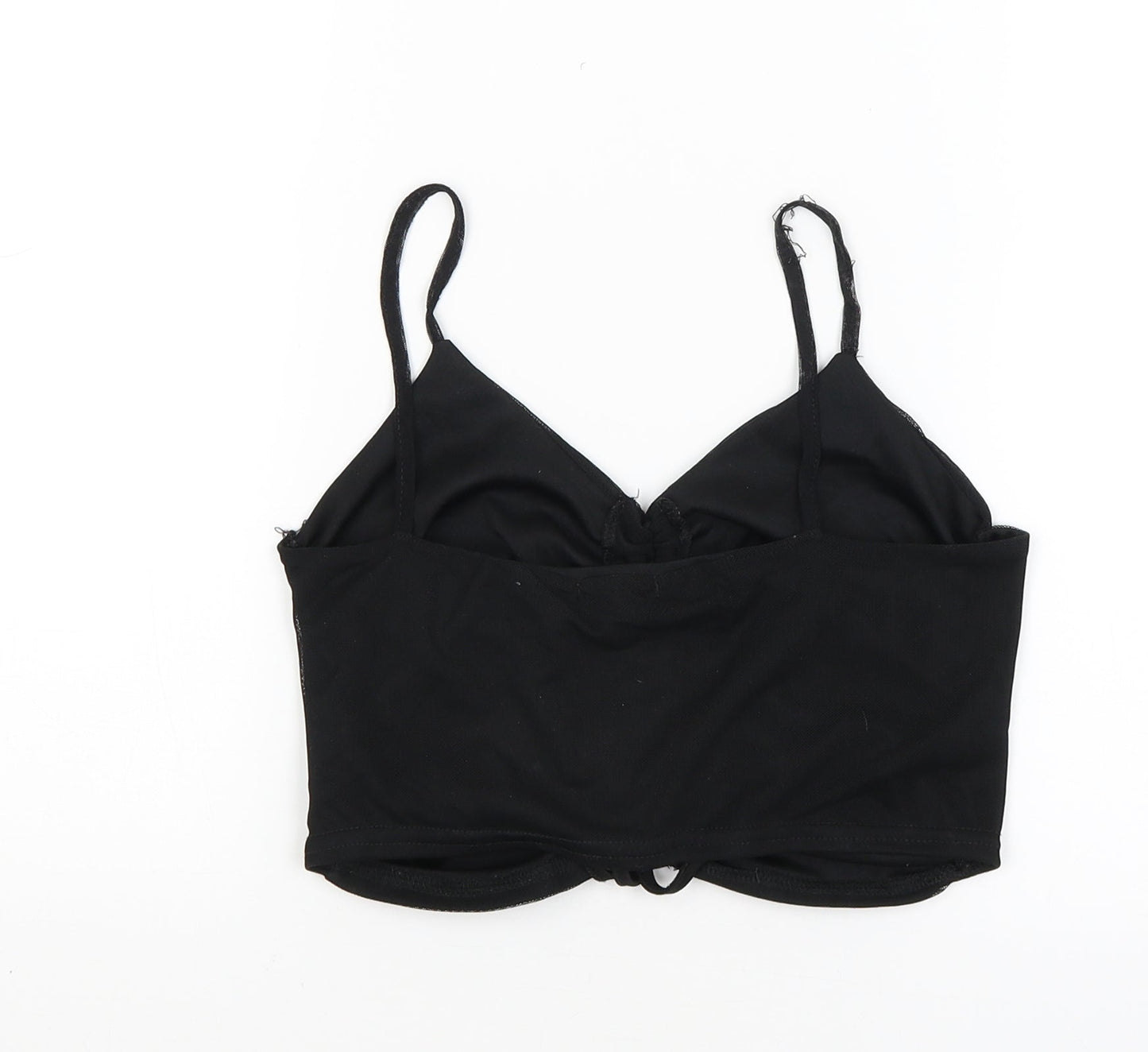 Womens UK Size 8 Nasty Gal Black Cropped Tank