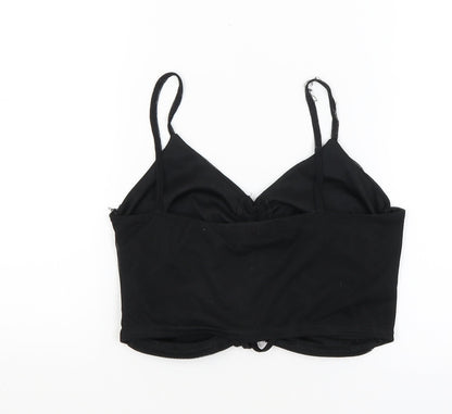 Womens UK Size 8 Nasty Gal Black Cropped Tank