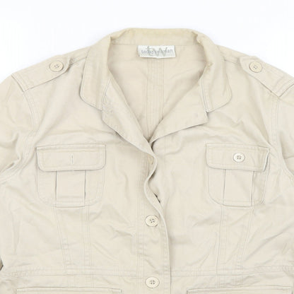 Todays Woman Womens Beige   Jacket  Size 14