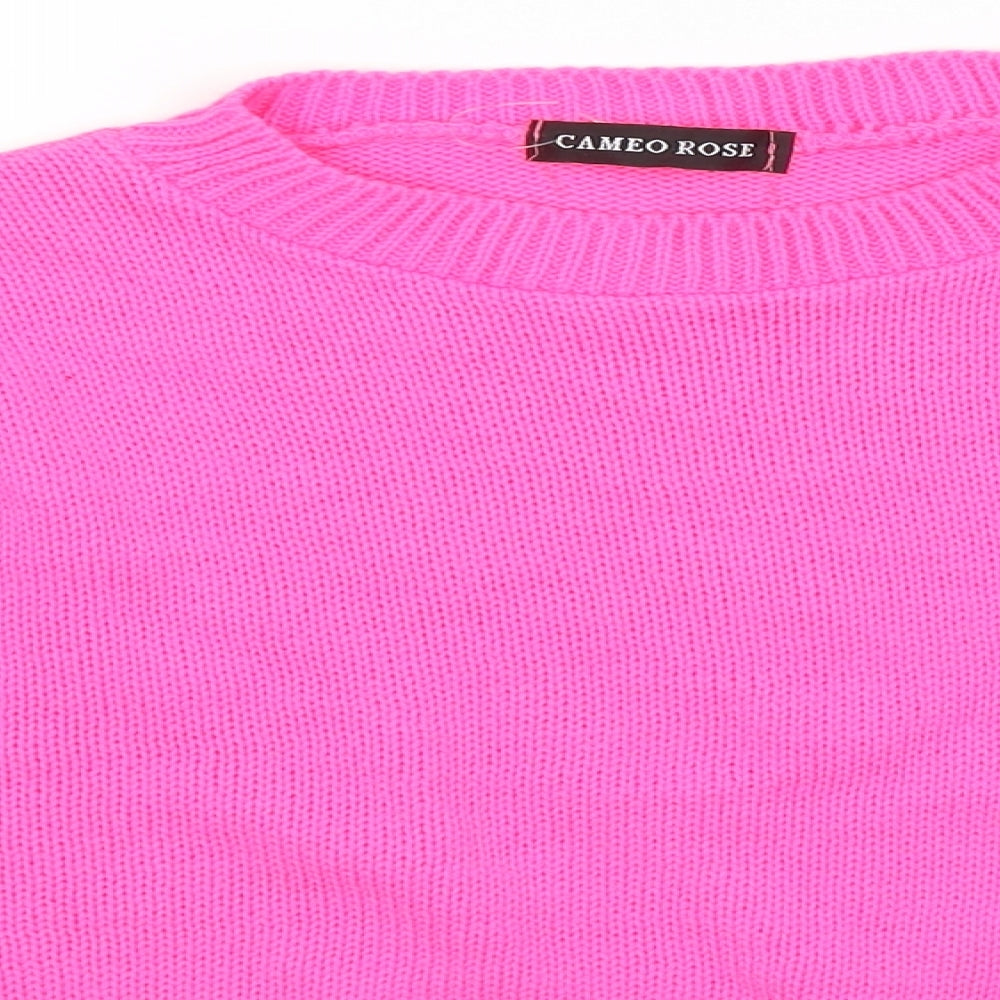 Womens UK Size S Cameo Rose Pink Pullover Jumper