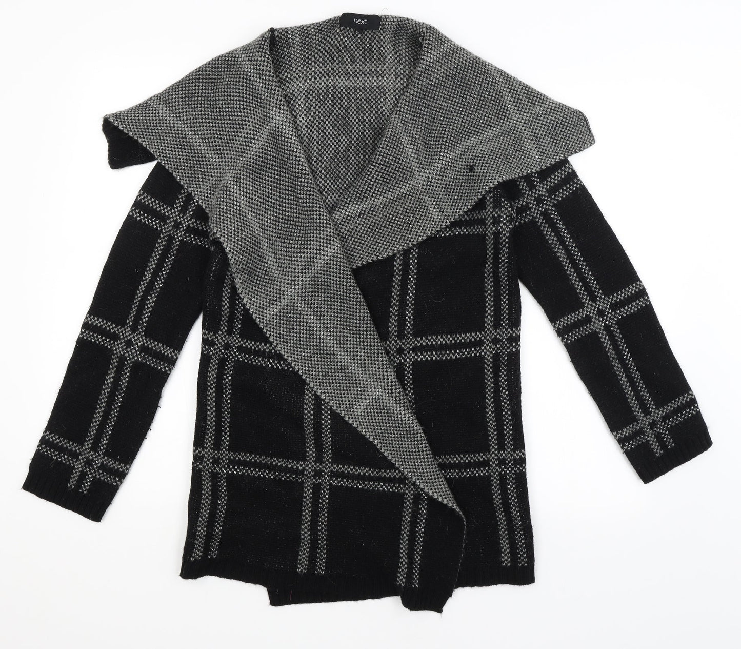 Womens UK Size M NEXT Black Wrap Jumper