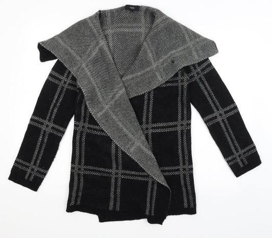 Womens UK Size M NEXT Black Wrap Jumper
