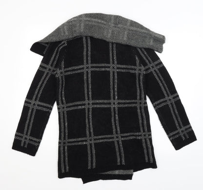 Womens UK Size M NEXT Black Wrap Jumper