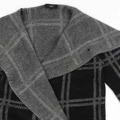 Womens UK Size M NEXT Black Wrap Jumper
