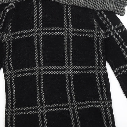 Womens UK Size M NEXT Black Wrap Jumper