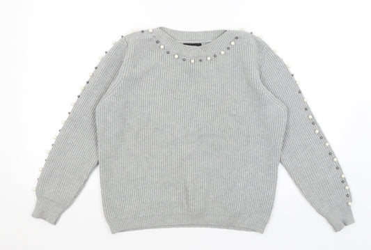 Klass Womens Grey   Pullover Jumper Size M