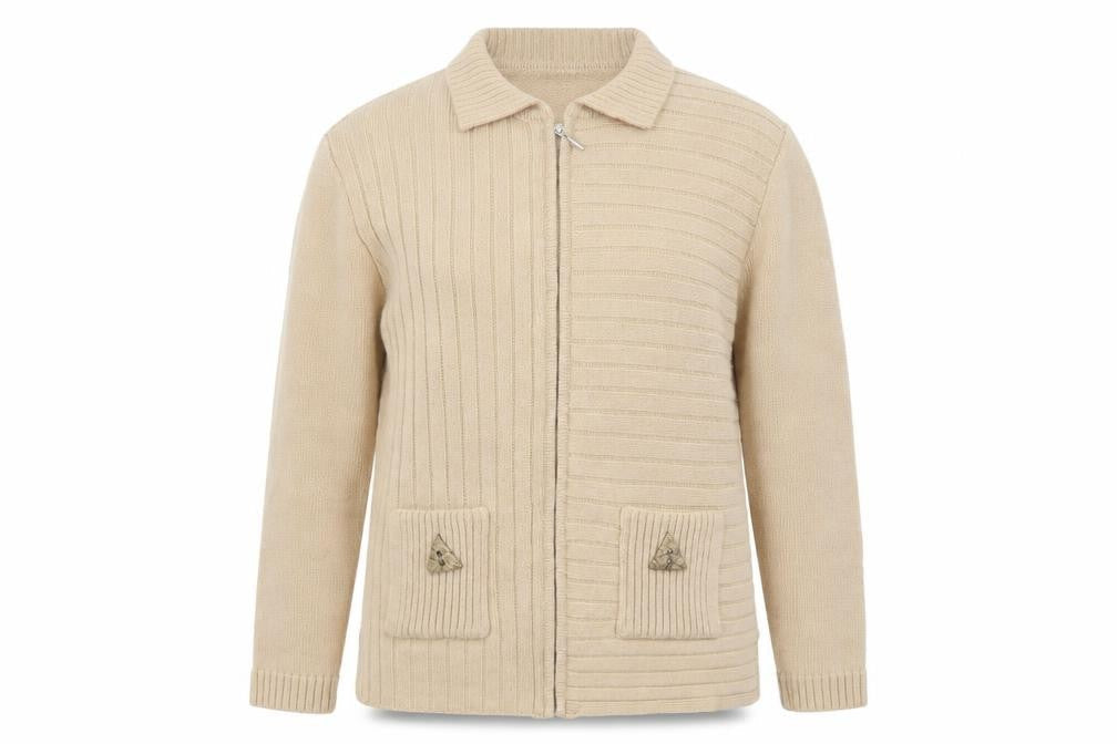 Womens UK Size M Afibel Brown Full Zip Jumper