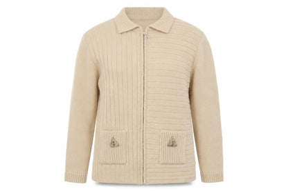 Womens UK Size M Afibel Brown Full Zip Jumper