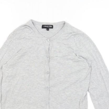 Womens UK Size 12 Collection Grey Cardigan Jumper