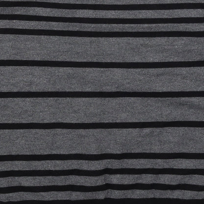 Petite Collection Womens Grey Striped  Pullover Jumper Size 18
