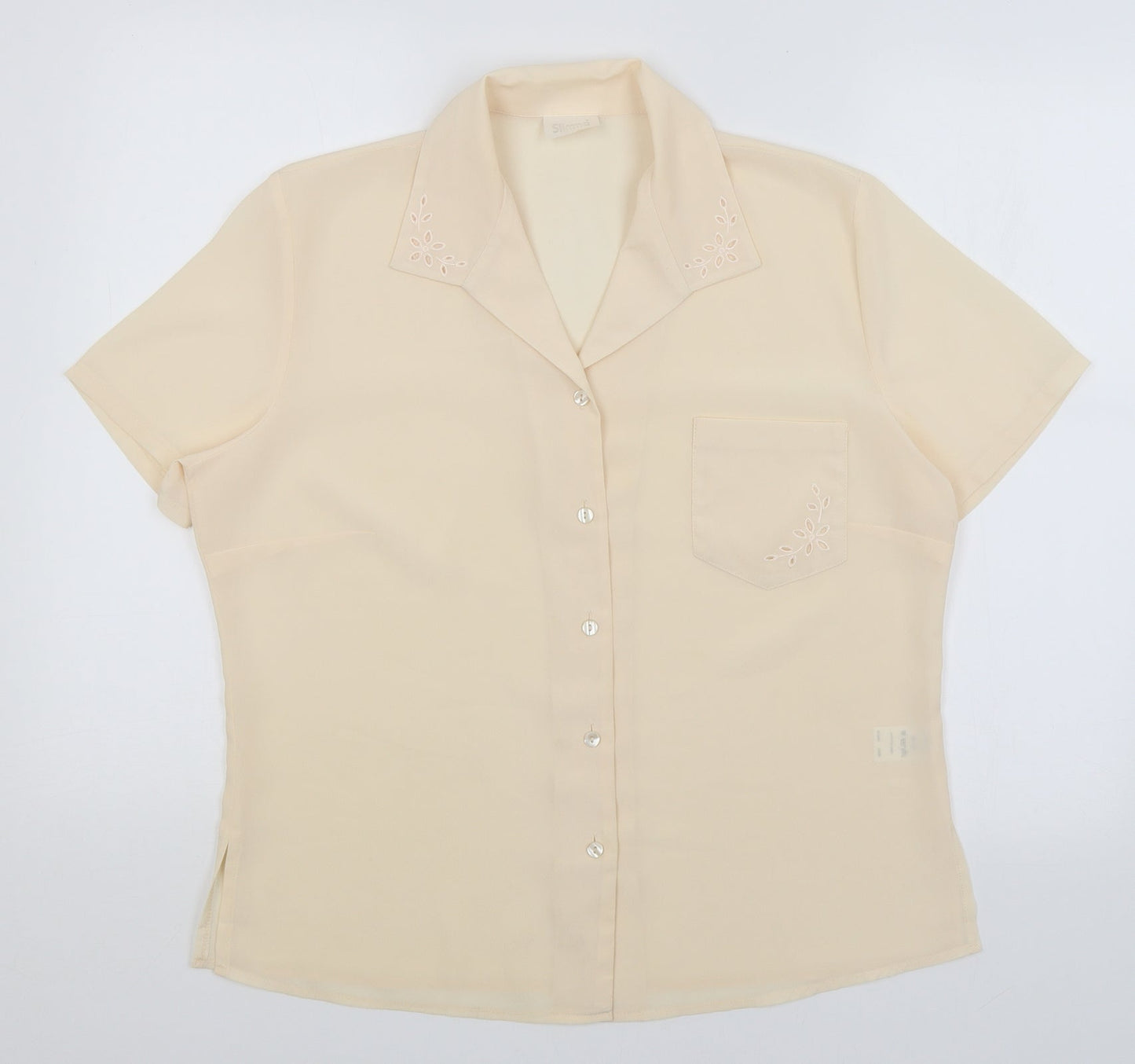 Womens UK Size 16 Slimma Pink Basic Button-Up