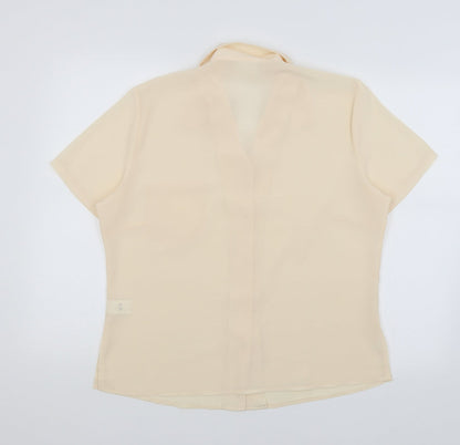 Womens UK Size 16 Slimma Pink Basic Button-Up