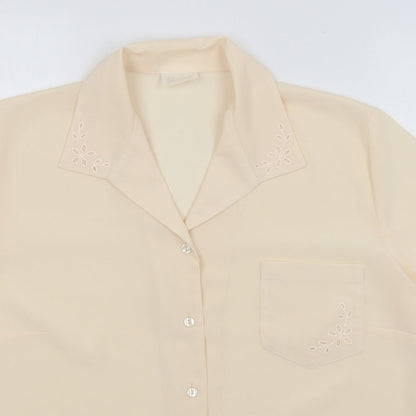 Womens UK Size 16 Slimma Pink Basic Button-Up