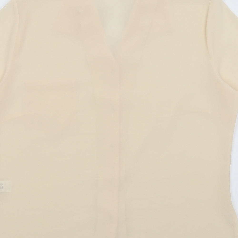 Womens UK Size 16 Slimma Pink Basic Button-Up