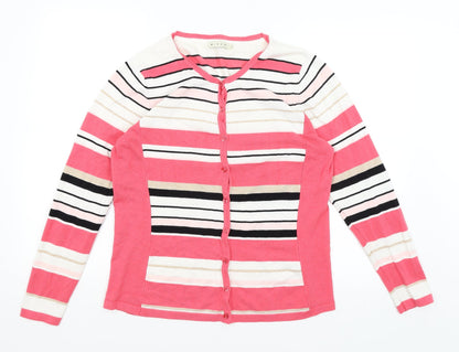 Womens UK Size L Micha Pink Cardigan Jumper